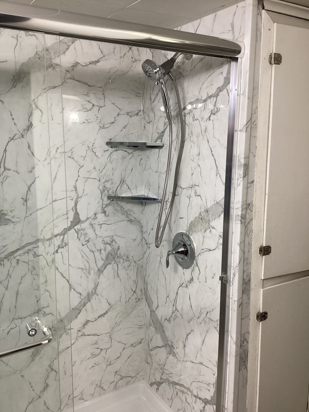 Finished replacement shower