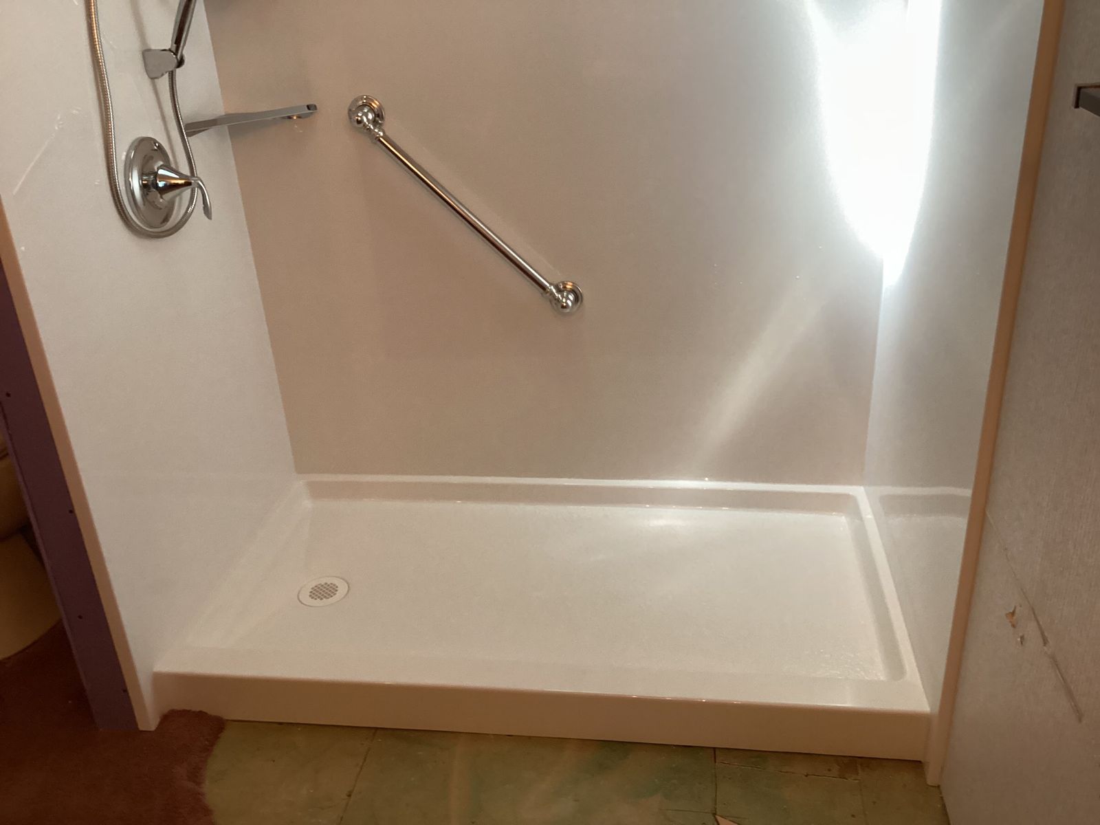 Completed low-entry shower conversion