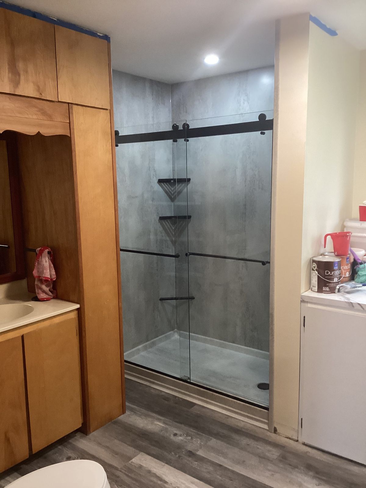 Modern finished shower enclosure